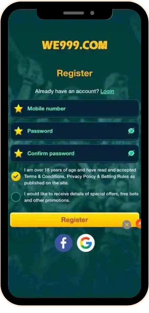 login and register